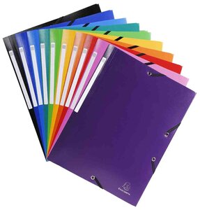 Chemise à élastiques Opaque PP A4 assorti EXACOMPTA