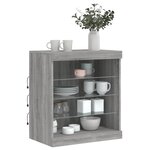 vidaXL Buffet avec lumières LED sonoma gris 60 5x37x67 cm