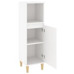 vidaXL Armoire de salle de bain blanc 30x30x100 cm bois d'ingénierie