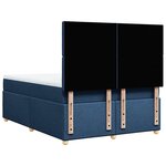 vidaXL Sommier à lattes de lit avec matelas Bleu 140x190 cm Tissu