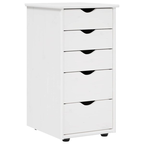 vidaXL Armoire 34 x 39 x 61 5 cm Bois de Pin Massif Blanc
