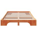 vidaXL Cadre de lit Marron cire 197 x 127 x 17 cm Bois massif en pin