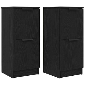 vidaXL Buffet 2 Pièces Chêne noir 30 x 30 x 70 cm Bois d'ingénierie