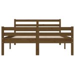 vidaXL Cadre de lit Marron miel Bois massif 140x190 cm