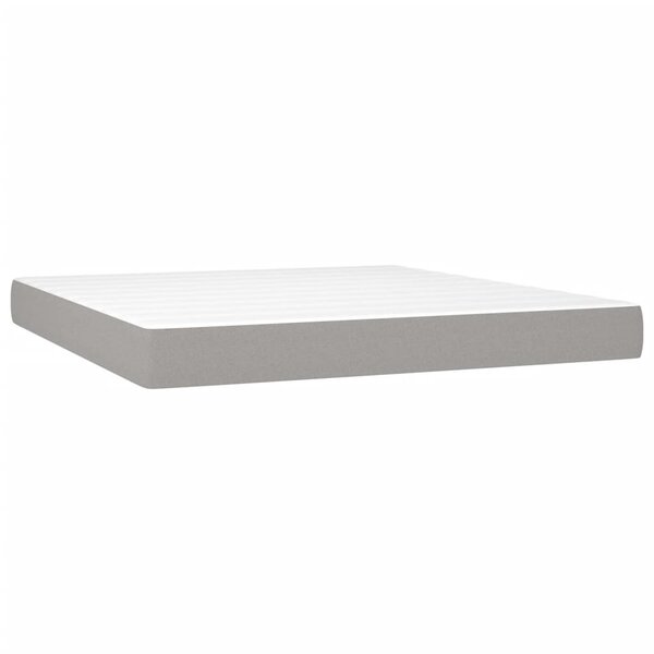 vidaXL Matelas de lit à ressorts ensachés Gris clair 160x200x20 cm