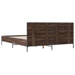 vidaXL Cadre de lit sans matelas chêne marron 140x200 cm