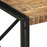 vidaXL Table basse 80x80x35 cm bois de manguier massif brut