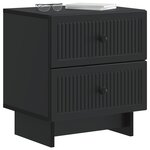 vidaXL Cabinet de chevet Noir 43 x 34 5 x 47 5 cm Bois d'ingénierie