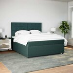 vidaXL Sommier à lattes de lit et matelas Vert foncé 180x200cm Velours