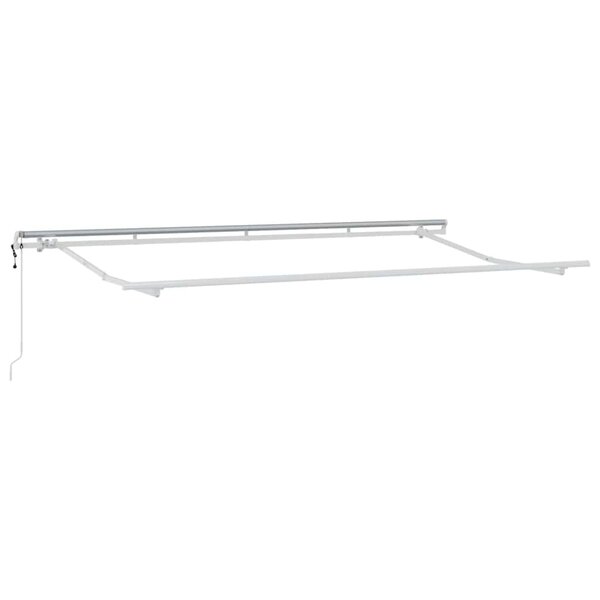 vidaXL Cadre de auvent Blanc 4 x 2 m Métal