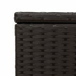vidaXL Boîte de rangement de jardin noir 291L résine tressée