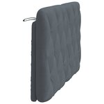 vidaXL Coussin de tête de lit gris foncé 140 cm velours
