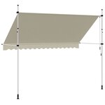 vidaXL Auvent manuel rétractable 350 cm Crème