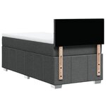 vidaXL Sommier à lattes de lit avec matelas Gris foncé 80x200 cm Tissu