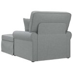 vidaXL Chaise lounge avec jupe Gris clair 91 x 157 x 91 cm tissu