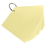 Paquet De 50 Flashcards Sous Film + Anneau - Bristol Dots Perforé - Format A6 - Jaune - Exacompta