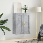vidaXL Armoire murale gris béton 69 5x34x90 cm bois d'ingénierie