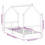 vidaXL Cadre de lit pour enfants 80x200 cm bois de pin massif