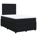 vidaXL Sommier à lattes de lit avec matelas Noir 120x200 cm Velours