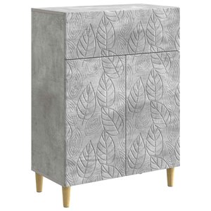 vidaXL Buffet Gris béton 66 x 34 5 x 90 cm Bois d'ingénierie