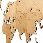 MiMi Innovations Décoration carte du monde murale Bois Chêne 130x78 cm