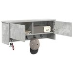 vidaXL Porte-manteau mural avec étagère Gris béton 80 x 20 x 30 cm