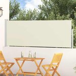 vidaXL Auvent latéral rétractable de patio 100x300 cm Crème