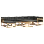 vidaXL Ensemble de canapés d'extérieur 8 pc Blanc et anthracite