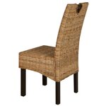 vidaXL Chaises à manger lot de 6 rotin Kubu bois de manguier