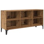 vidaXL Meuble TV en Bois Ancien Bois Ancien Bois d'ingénierie  Métal Moyen