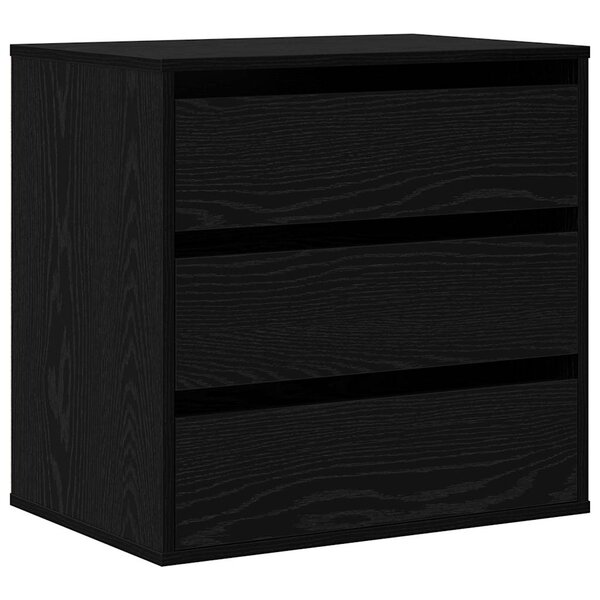 vidaXL Armoire à tiroirs Noir 60 x 41 x 58 cm Bois d'ingénierie