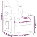 vidaXL Fauteuil de massage Rouge bordeaux Tissu