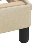vidaXL Cadre de lit sans matelas Hvar crème 90x190 cm tissu