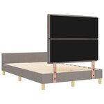 vidaXL Cadre de lit avec tête de lit Taupe 140 x 200 cm tissu