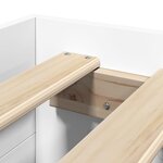 vidaXL Cadre de lit blanc 90x190 cm bois d'ingénierie