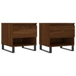 vidaXL Tables basses 2 Pièces chêne marron 50x46x50 cm bois d'ingénierie