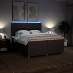 vidaXL Sommier à lattes de lit avec matelas Marron foncé 200x200 cm