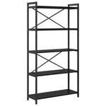 vidaXL Étagère Chêne noir 80 x 30 x 155 cm Bois d'ingénierie