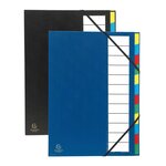 Trieur Rigide Ordonator Dos Extensible 12 Compartiments - Couleurs Assorties - X 6 - Exacompta