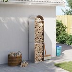 vidaXL Porte-bûches argenté 40x45x170 cm acier galvanisé