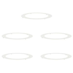 vidaXL Anneaux d'arbre plats 5 Pièces Blanc Ø90 / 120 cm Acier