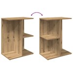 vidaXL Tables de chevet 2 Pièces chêne artisanal bois d'ingénierie