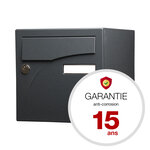 Boîte aux lettres Préface 1 porte noir sablé ral 2100 ms
