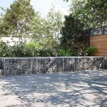 vidaXL Panier gabion avec couvercle 500x100x50 cm fer galvanisé