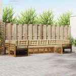 vidaXL Ensemble de canapés d'extérieur 7 Pièces Naturel et Beige