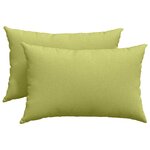 vidaXL Coussins de canapé 2 pc tissu Vert clair 60 x 40 cm