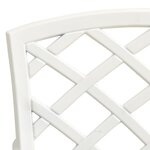 vidaXL Chaises de jardin 2 Pièces Aluminium coulé Blanc