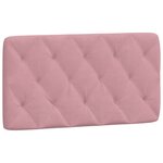 vidaXL Lit avec matelas rose 100x200 cm velours