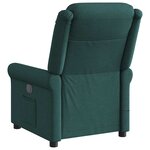 vidaXL Fauteuil de massage inclinable Vert foncé Tissu