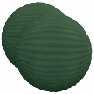 vidaXL Coussins de siège 2 pc Tissu en velours côtelé Vert foncé